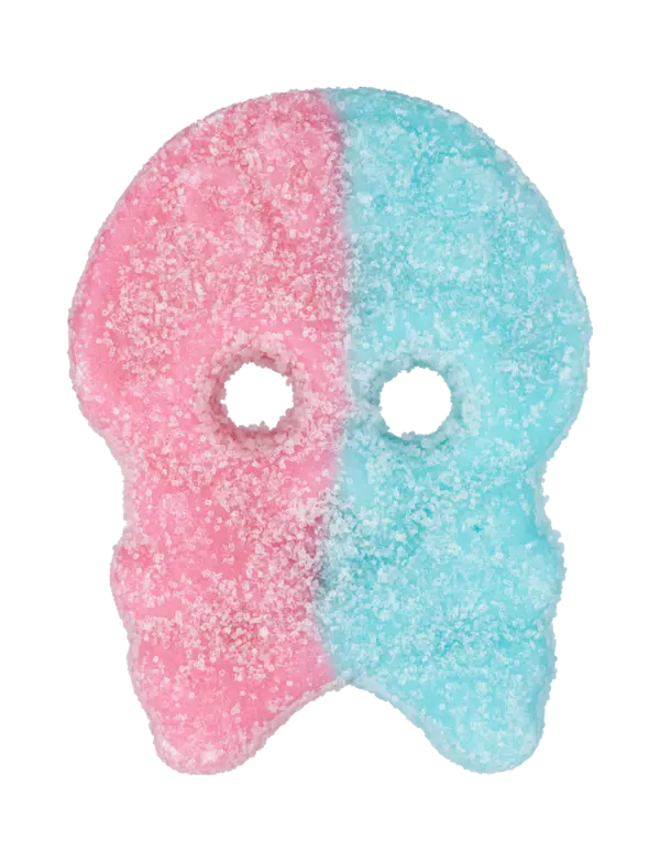 Skull Dizzy Bubblegum Sour House Packed 100g Bags