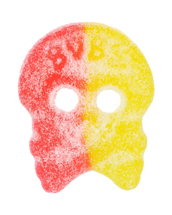 Skull Lemon Raspberry House Packed 100g Bags