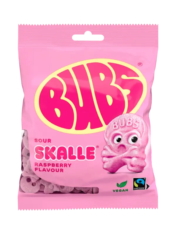 Skull Cool Raspberry Foam Factory Sealed 90g Bags