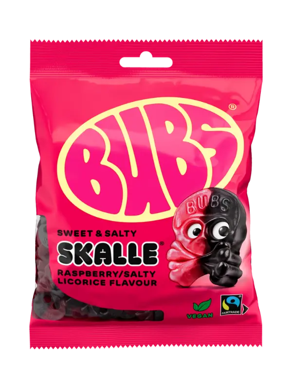 Skull Raspberry Liquorice Sweet/Salty Factory Sealed 90g Bags