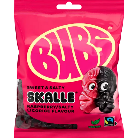 Skull Raspberry Liquorice Sweet/Salty Factory Sealed 90g Bags