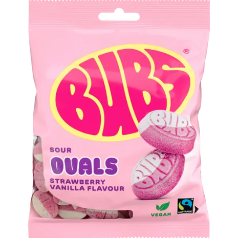 Ovals Strawberry Vanilla Sour Factory Sealed 90g Bags