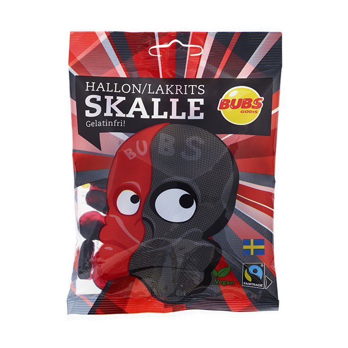 Skull Raspberry Liquorice Sweet/Salty Jelly