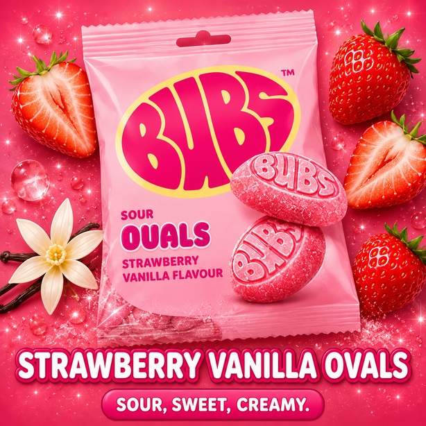 Ovals Strawberry Vanilla Sour